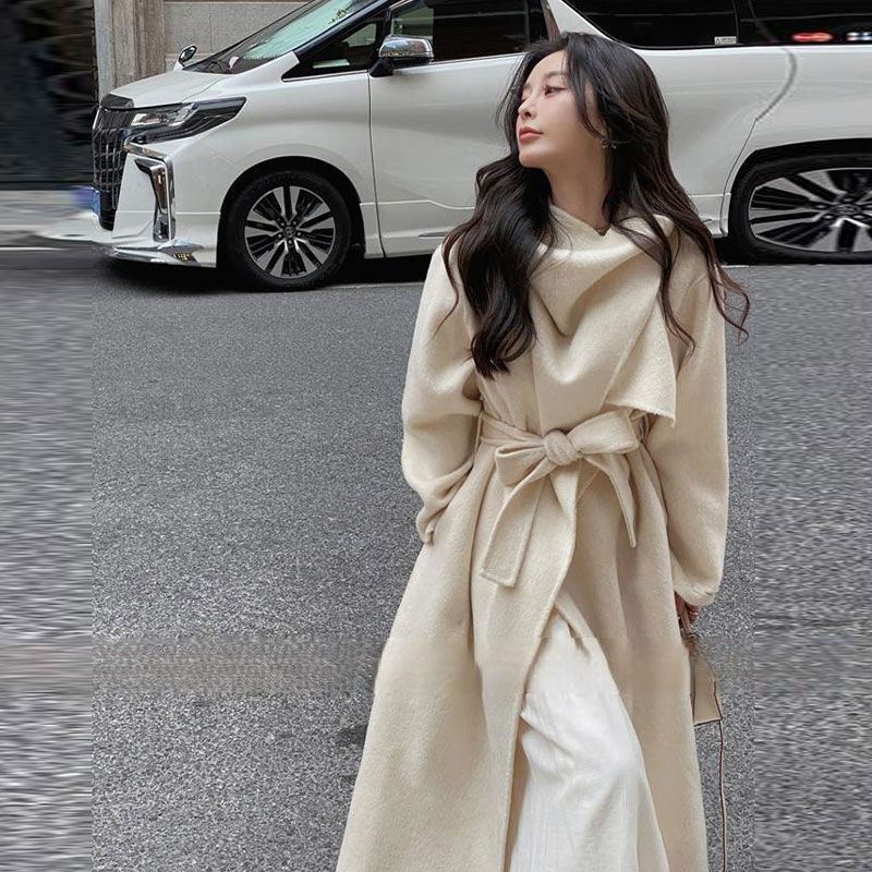 高级感赫本风毛呢大衣女2