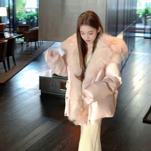 加厚~高级感超好看常规毛领棉服女2025冬季新款小香风保暖外套