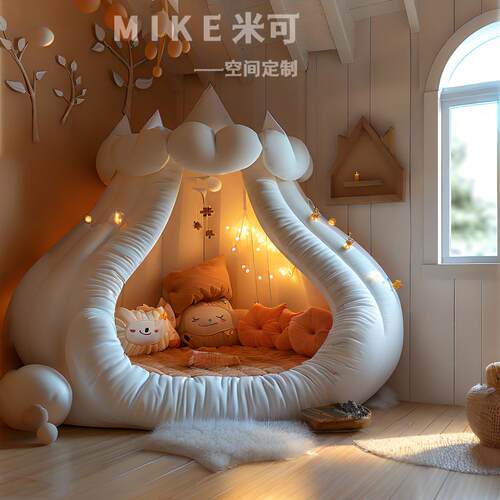 MIKE实木皮质柔软沙发床新款