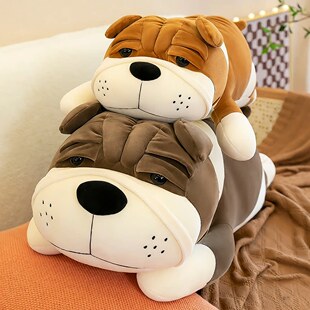 沙皮狗毛绒玩具公仔床上陪睡布娃娃玩偶抱枕送女孩可爱生日礼物