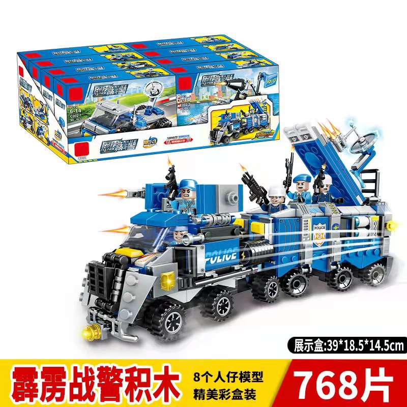 回力车积木C002明迪霹雳战警拼装