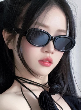 森蓝家欧美复古猫眼太阳镜韩版墨镜潮网红港风街拍椭圆形墨镜女