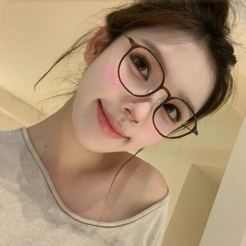森蓝家小红书同款超轻韩版素颜可配度数眼镜框女防蓝光椭圆眼镜架