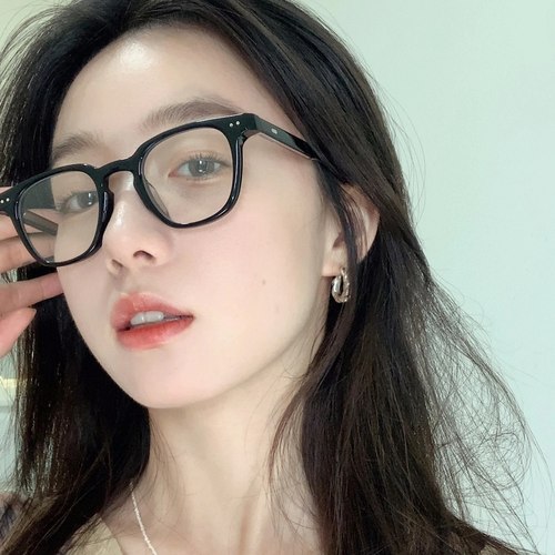 森蓝家网红爆款小框眼镜防蓝光平光镜素颜黑框眼镜男女配近视镜