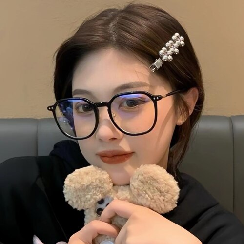 森蓝家tr90白鹿同款黑框眼镜女防蓝光抗辐射素颜近视可配近视度数