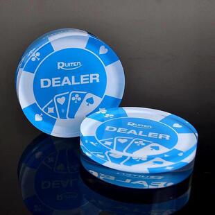 德州扑克DEALER庄码庄家位庄牌all in梭哈压牌片全押大号