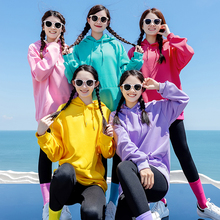 彩色卫衣女连帽330克加厚加绒闺蜜装团建出游聚会团体表演服定制