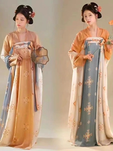 出租汉服女装唐制复原款仙气齐胸襦裙传统古风舞蹈演出服七夕走秀