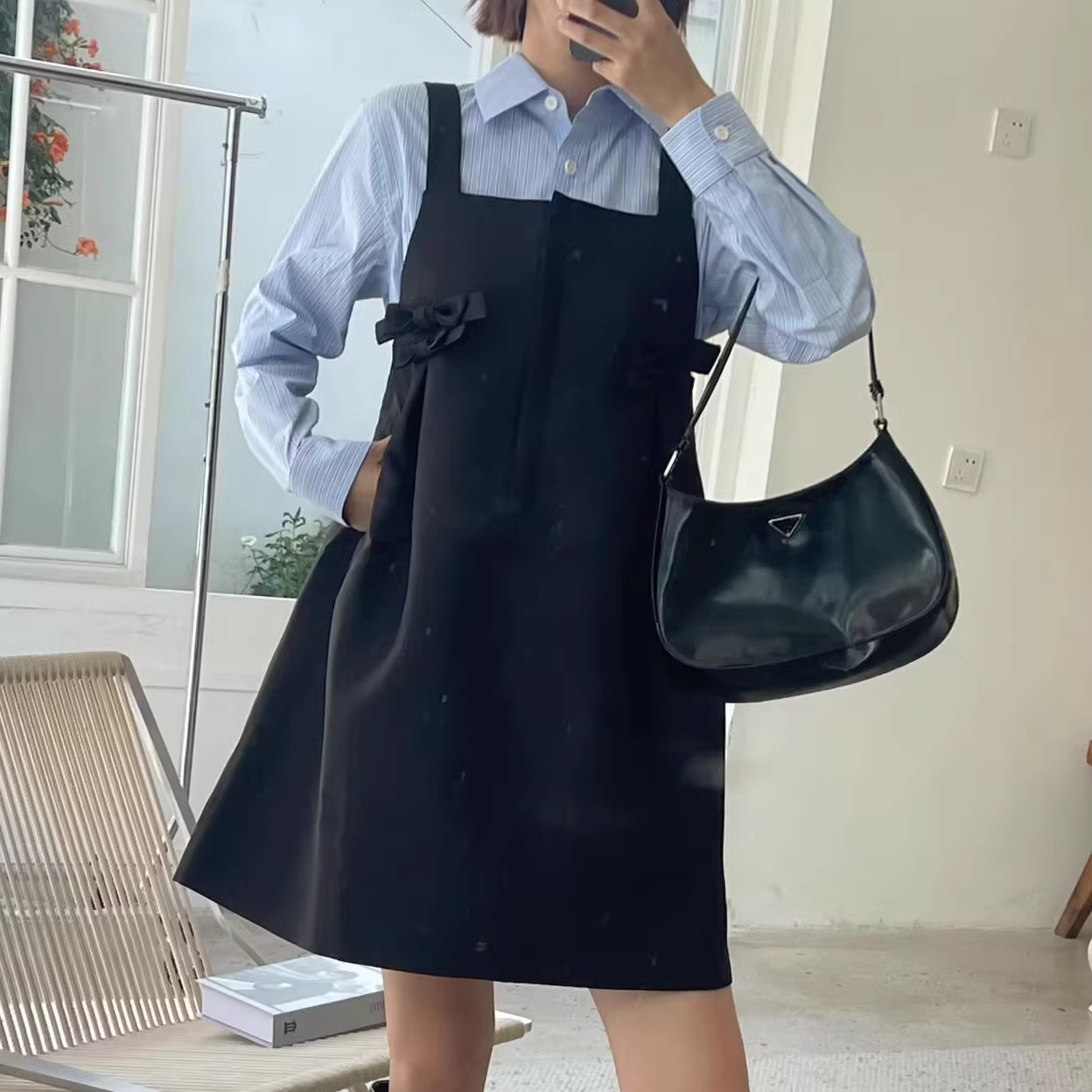 【高品质】marchan可爱女生减龄蝴蝶结装饰连衣裙背心裙