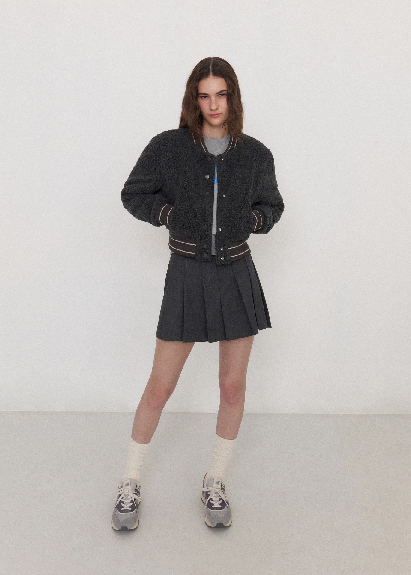 grove2024年新款短裙韩国东大门百搭半身裙学院风百褶裙子