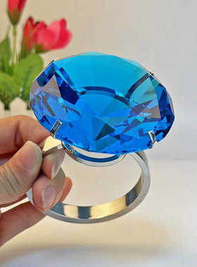 老婆情人节闺蜜生日大戒指水晶