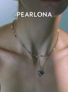 PEARLONA爱心叠戴满天星珍珠项链