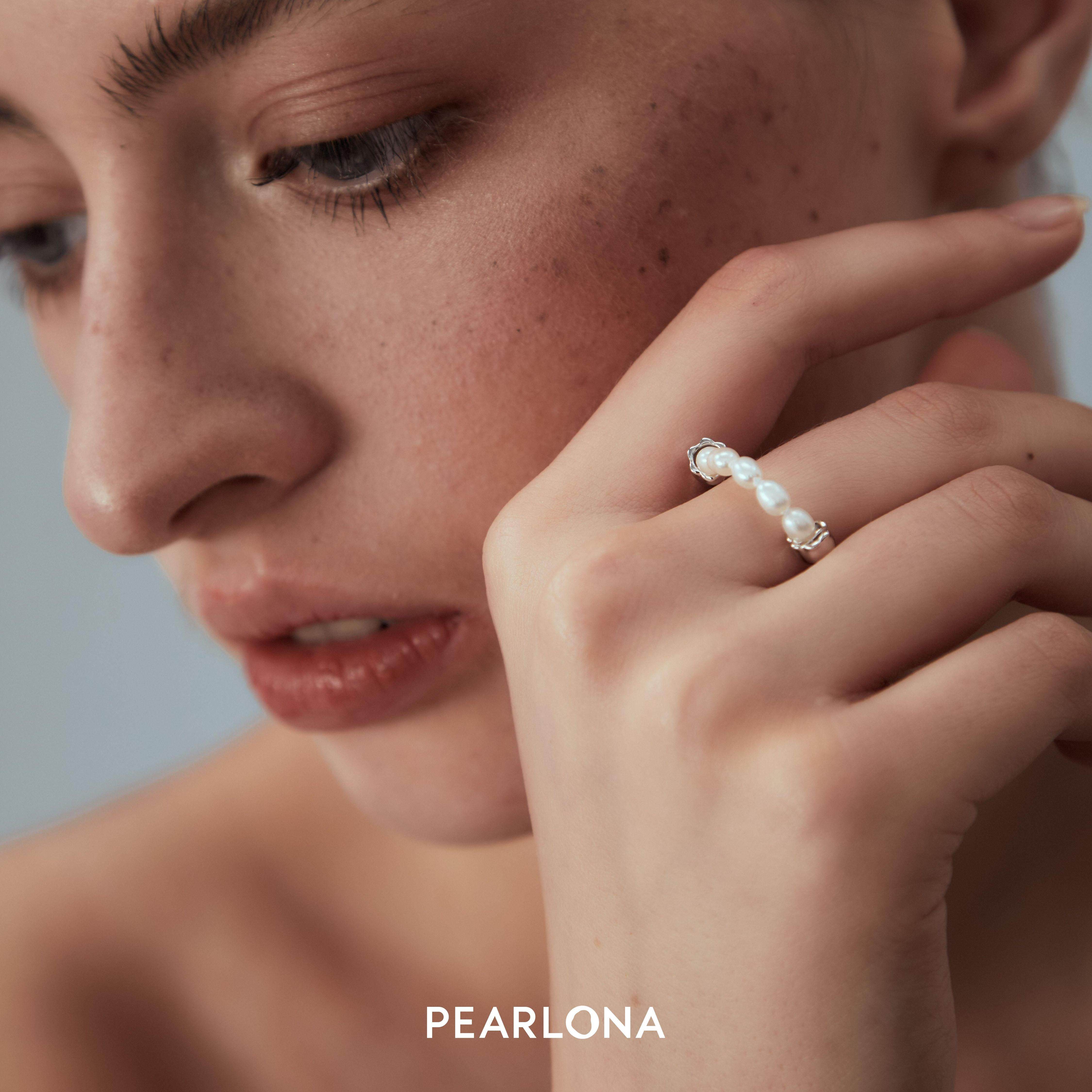 PEARLONA危险花园铃兰小珍珠调节戒简约温婉戒指夏之光赵磊同款