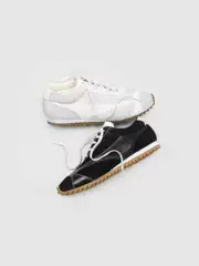 Rzaaz Washed Horse Leather Vintage Distressed Casual Sneakers Men's Shoes Irregular Deconstructed German Training Shoes