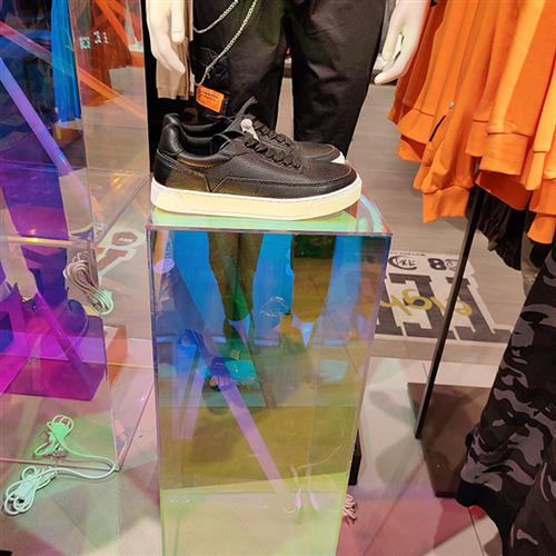 炫彩亚克力板定制展示架陈列架透明长方形创意落地展示台商用摆件