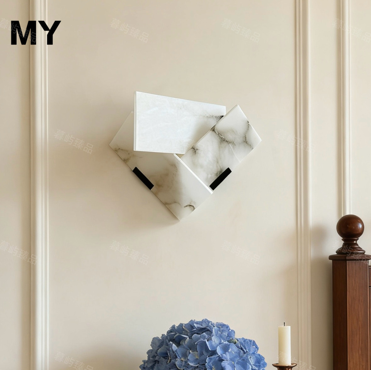 西班牙天然云石壁灯设计师艺术过道走廊楼梯客厅卧室背景墙壁灯