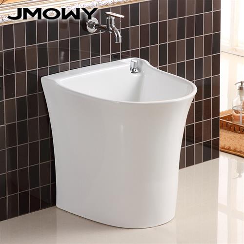 JMOWY/吉牧欧卫浴 洗拖把池陶瓷大号 墩布池圆形拖把桶 小号地拖