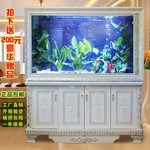 1.2米 生态鱼缸水族箱玻璃大型中型屏风隔断1米 1.5米底过滤 欧式