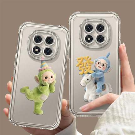 天线宝宝适用红米note15手机壳14新款13PRO+可爱12TURBO毛绒12R好运11柚子叶5G情侣透明11E闺蜜款9保护套10