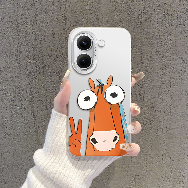 比耶小马适用红米Turbo5Pro手机壳新款5Max马年Turbo4抽象turbo3新年高级感超火的防摔磨砂搞笑情侣保护套