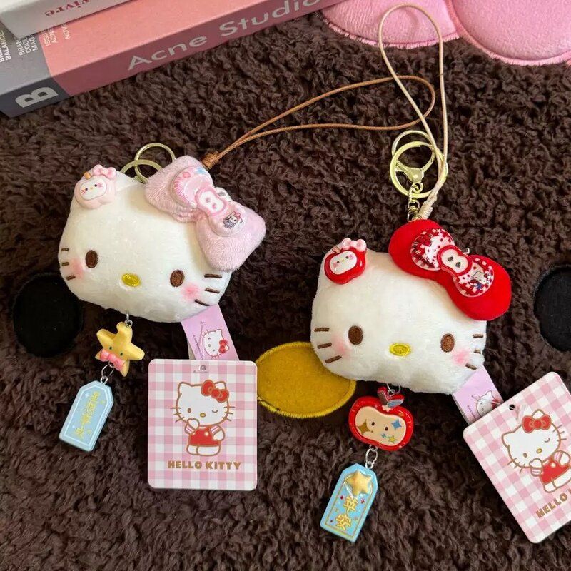 正版风铃kt包挂件书包装饰钥匙扣hellokitty小玩偶车载挂饰礼物女