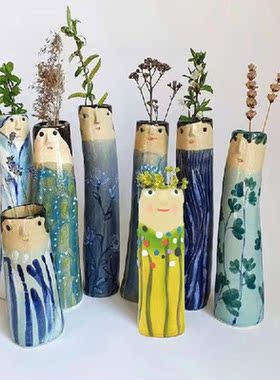 8 Styles Adult Children Shape Flower Vase Creative Handmade