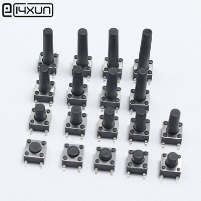 18valuesx10pcs=180pcs Tact Switch Kit 6*6*4.3~20mm DIP Tact