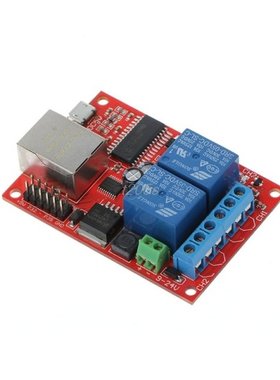 1PC LAN Ethernet 2 Way Relay Board Delay Switch TCP/UDP Cont