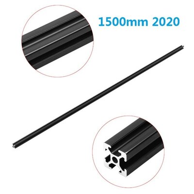 Black Anodized 1500mm Length  2020 T-Slot Aluminum Profiles