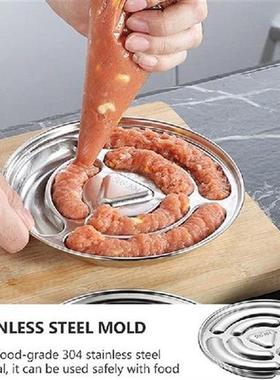 Stainless Steel Sausage Maker Mold Meat Stuffer Bbq Cooking