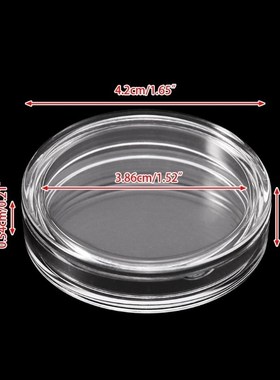 38.6mm Clear Round Acrylic Coin Capsule Storage Box Holder C