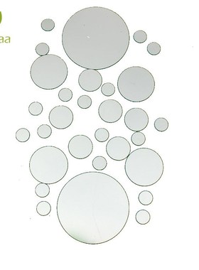 *28Pcs 3D Bathroom Mirrors DIY Circle Mirror Wall er Round D