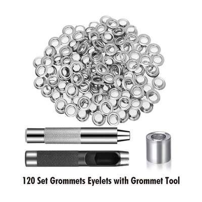 600 Sets Grommet Setting Tool Metal Eyelets Kit with Storage
