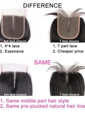 Natural color hair bundles with closure straight 200g/set Br