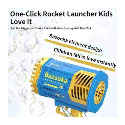 Bubble Gun Rocket 69 Holes Soap Bubbles Machine Gun Shape Au