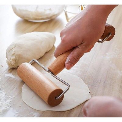 Wooden Rolling Pin Hand Dough Roller for Pastry, Chapati,