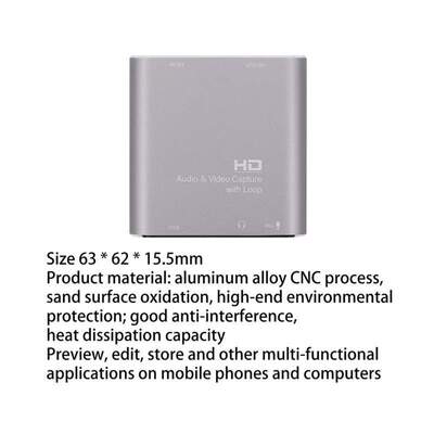 Multifunctional USB3.0 Video Capture Card with Microphone In