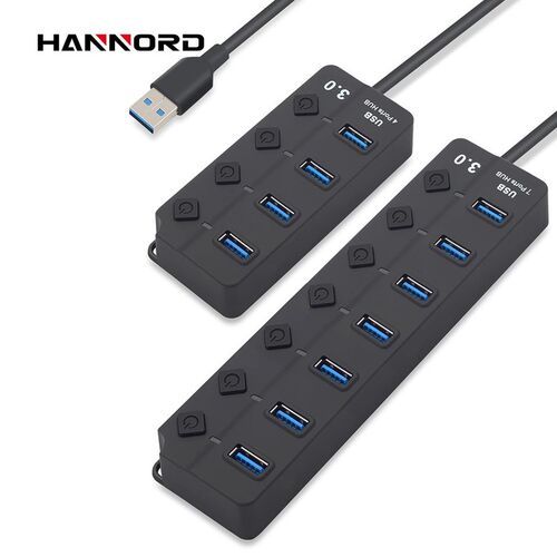 Hannord USB Hub 3.0 High Speed 4 / 7 Port USB 3.0 Hub Splitt