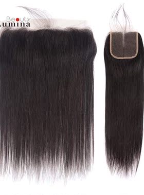 Straight Closure 4x4/13x4 Lace Frontal Hand Tied Human Hair