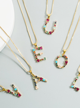 26 English Letter Necklace Women's  New Bohemia Styl