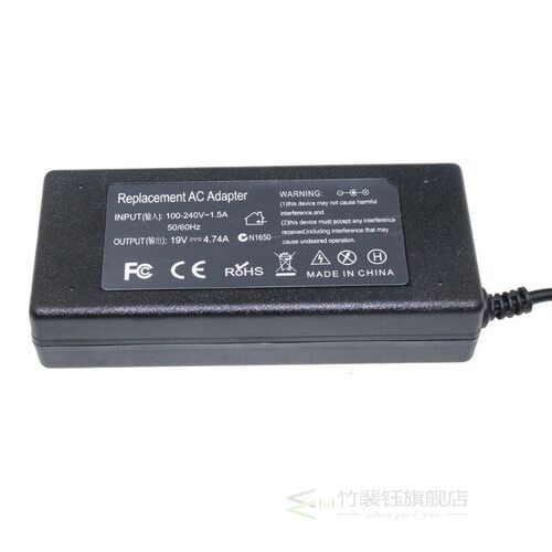 19V 4.74A 5.5mmx2.5mm Replacement AC Adapter Power Supply Ch
