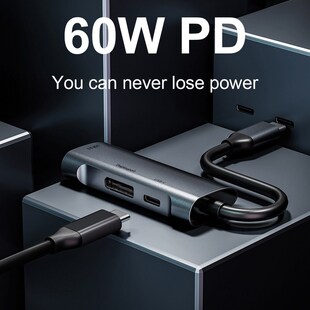 3 in 1 USB C HUB Type C Docking Station 4K@60Hz DisplayPort