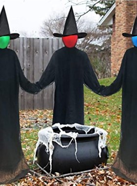 Colorful light-emitting three witches holding hands single