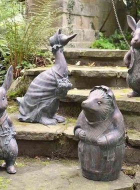 Patung Hewan Kelinci Taman Ornamen Patung Dekoratif