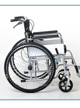 Folding Wheel chair Full Back Rest Portable Galvanized Stee
