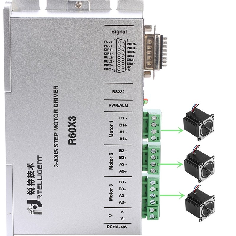 Nema 23 24 Stepper Motor Driver R60X3 Independently Drives T