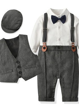 Newborn Boy Formal Clothes Set Infant Boy Gentleman Birthday