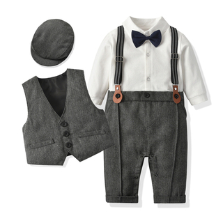 Newborn Boy Formal Clothes Set Infant Boy Gentleman Birthday