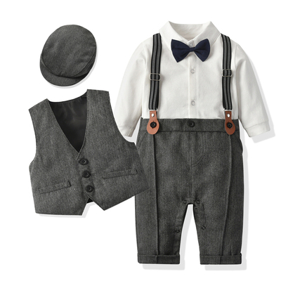 Newborn Boy Formal Clothes Set Infant Boy Gentleman Birthday