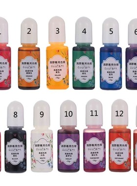 10ml Translucent 13 Colors Epoxy UV Resin Coloring Dye Liqui